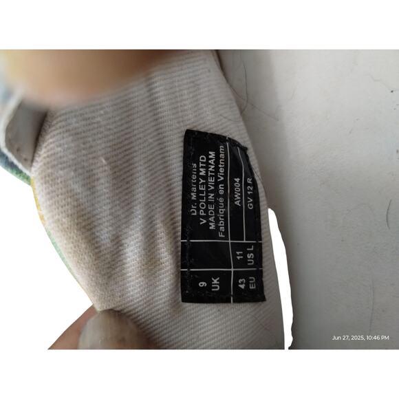 Dr. Martens Women size 11 Canvas  V Polley MTD Multi Color Artsy Boho Oxfords - Picture 6 of 6